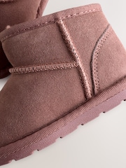 Pink Water Repellent Standard Fit (F) Suede Pull On Boots - Image 5 of 5