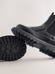 Black Patent Chunky Chelsea Ankle Boots - Image 3 of 5