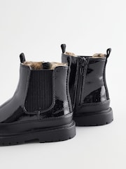 Black Patent Chunky Chelsea Ankle Boots - Image 4 of 5