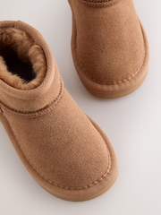 Tan Brown Standard Fit (F) Suede Pull On Boots - Image 5 of 5