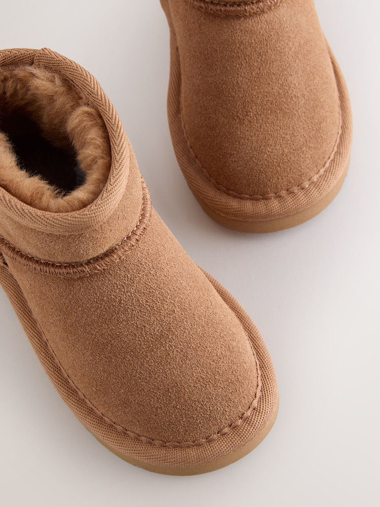Tan Brown Standard Fit (F) Suede Pull On Boots - Image 5 of 5