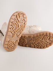 Neutral Floral Standard Fit (F) Chelsea Zip Tassel Ankle Boots - Image 5 of 5