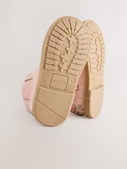 Pink Embroidered Standard Fit (F) Chelsea Ankle Boots - Image 3 of 5