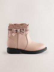 Mink Brown Chelsea Bow Ankle Boots - Image 2 of 6