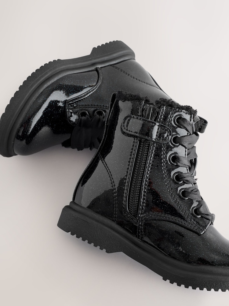 Black Patent Sparkle - Gležnjarji z vezalkami - Slika 5 iz 5 Black Patent Sparkle - Gležnjarji z vezalkami - Slika 5 iz 5