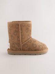 Tan Brown Miffy Tall Suede Pull-On Boots - Image 2 of 6