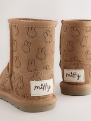 Tan Brown Miffy Tall Suede Pull-On Boots - Image 3 of 6