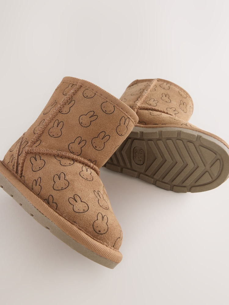 Tan Brown Miffy Tall Suede Pull-On Boots - Image 6 of 6
