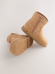 Tan Brown Standard Fit (F) Western Ankle Boots - Image 5 of 5
