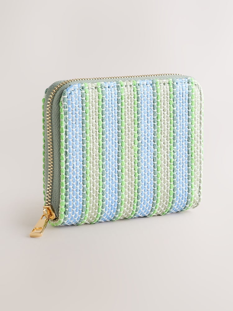 Blue Textured Midi Purse - Image 1 of 5