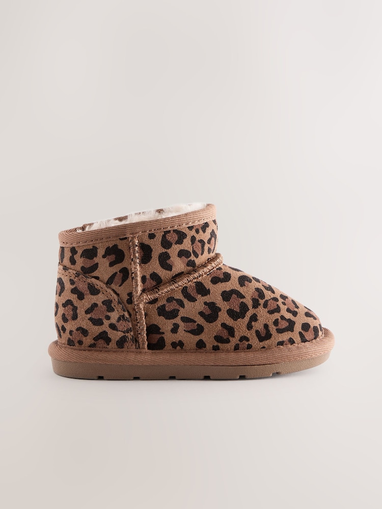 Animal Water Repellent Standard Fit (F) Print Suede Pull On Boots - Image 2 of 5 Animal Water Repellent Standard Fit (F) Print Suede Pull On Boots - Image 2 of 5