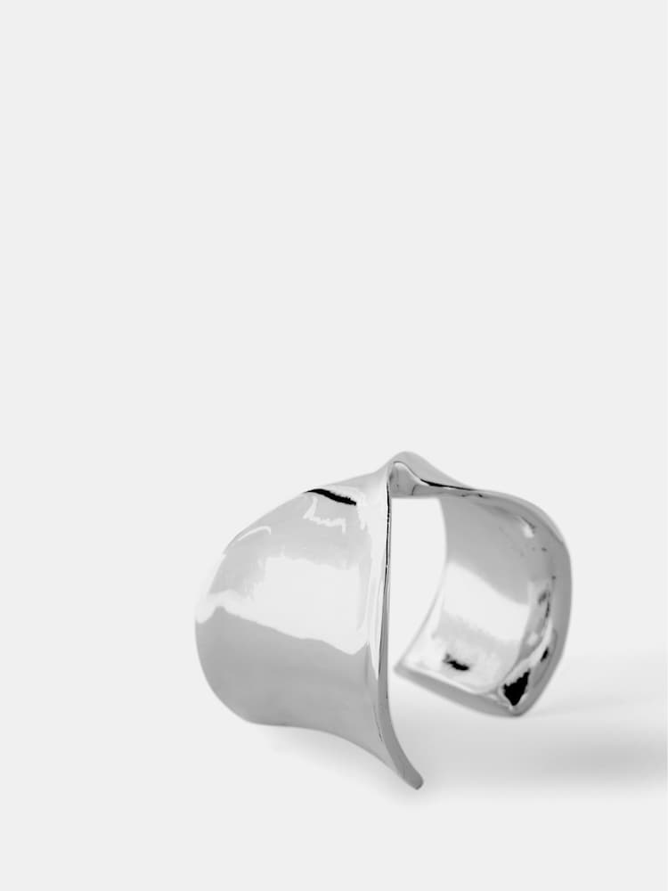 Mint Velvet Silver Tone Twist Bangle - Image 3 of 3