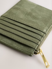 Khaki Green Zip Card Holder - Image 4 of 5
