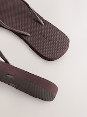 Chocolate Brown Square Toe Flip Flops - Image 6 of 7