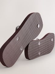 Chocolate Brown Square Toe Flip Flops - Image 7 of 7