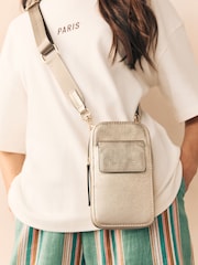 Dourado - Bolsa de telefone Cross-Body - Imagem 2 de 7