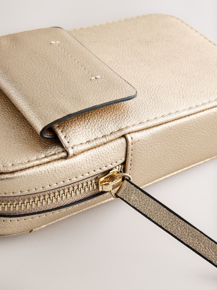 Dourado - Bolsa de telefone Cross-Body - Imagem 7 de 7