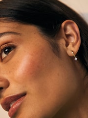 Gold Plated Sterling Silver Sparkle Earrings 2 Pack - Image 1 of 5