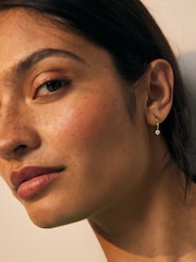 Gold Plated Sterling Silver Sparkle Earrings 2 Pack - Image 3 of 5