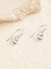 Sterling Silver Swirl Drop Earrings - Image 1 of 3