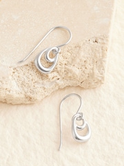Sterling Silver Swirl Drop Earrings - Image 2 of 3