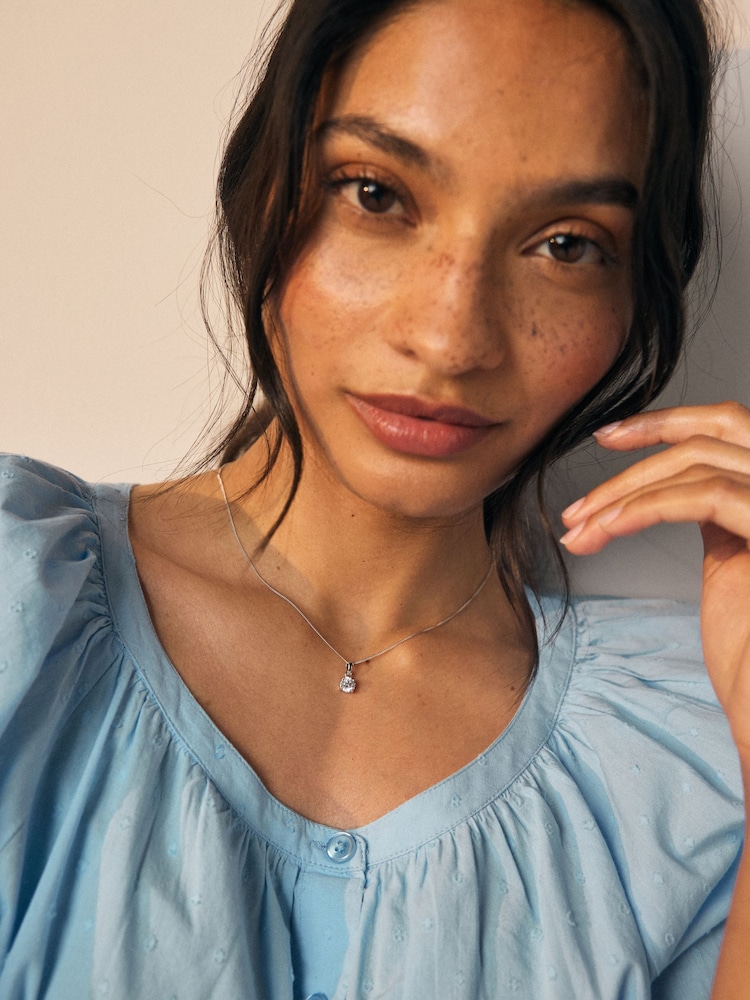 Sterling Silver - Κολιέ μενταγιόν από κυβικά ζιρκόνια - Εικόνα 5 του 5