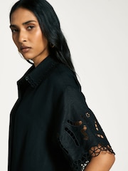 Sea New York Black Marja Embroidery Shirt Dress - Image 5 of 7