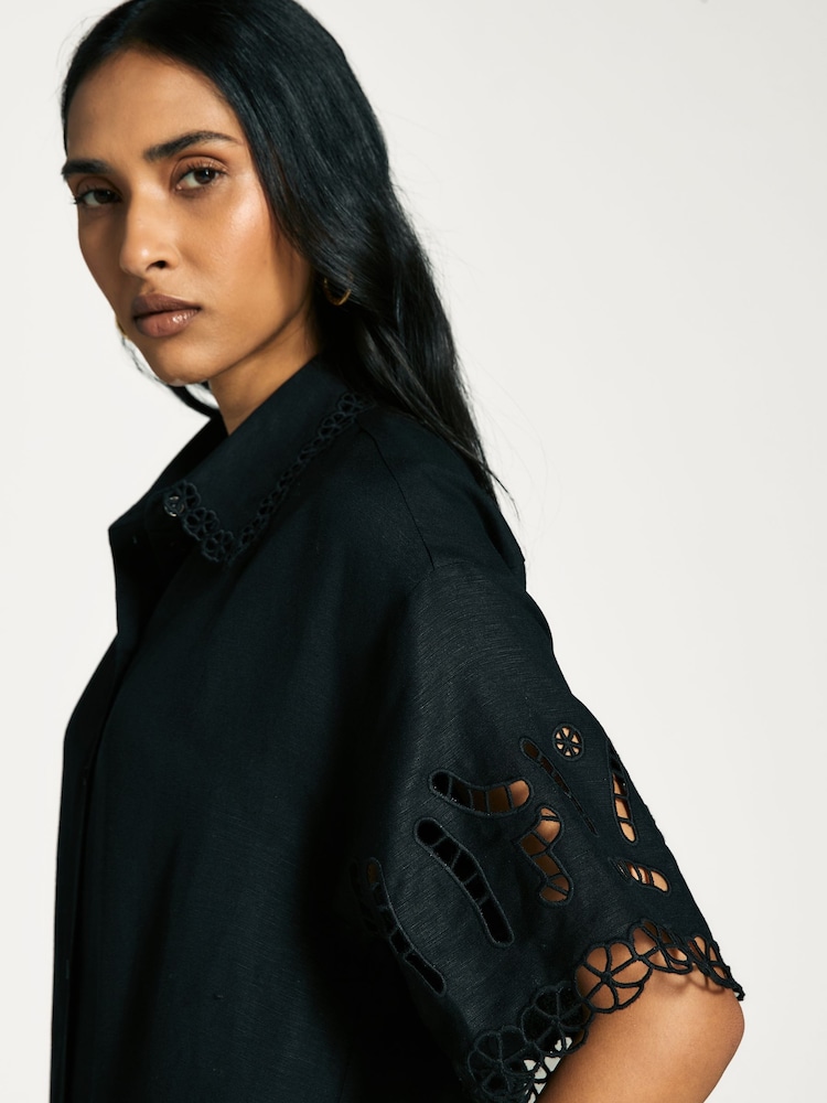sea marja shirt dress Sea MARJA EMBROIDERY SHIRT DRESS