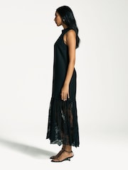Sea New York Black Marja Embroidery Mesh Combo Tank Dress - Image 3 of 6