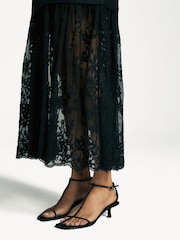 Sea New York Black Marja Embroidery Mesh Combo Tank Dress - Image 5 of 6