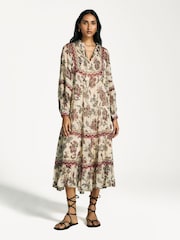Sea New York Pink Cassandra Print Long Sleeve Dress - Image 1 of 5