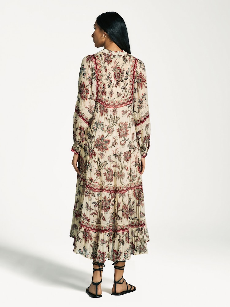 Sea New York Pink Cassandra Print Long Sleeve Dress - Image 2 of 5