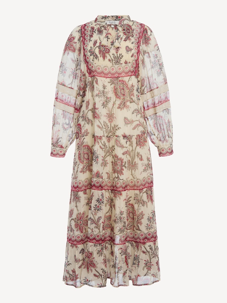 Sea New York Pink Cassandra Print Long Sleeve Dress - Image 5 of 5 Sea New York Pink Cassandra Print Long Sleeve Dress - Image 5 of 5