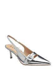 Ravel Silver Pointed-Toe Slingback Court Shoes - Image 1 of 4
