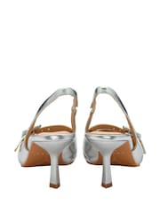 Ravel Silver Pointed-Toe Slingback Court Shoes - Image 2 of 4