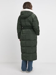 JD Williams Green Water Resistant Padded Maxi Coat - Image 2 of 4