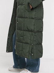 JD Williams Green Water Resistant Padded Maxi Coat - Image 4 of 4