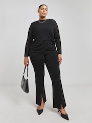 Simply Be 2 in 1 Onion Rib Mesh Top - Imagen 1 de 4