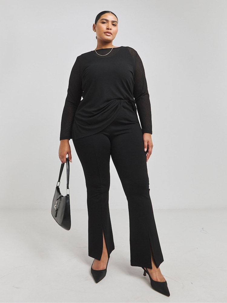 Simply Be 2 in 1 Onion Rib Mesh Top - Imagen 1 de 4