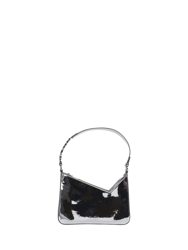 HUGO Black Metallic Logo Strap Shoulder Bag - Image 1 of 3