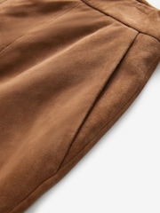 Tan Brown Real Suede Jort Shorts - Image 9 of 9