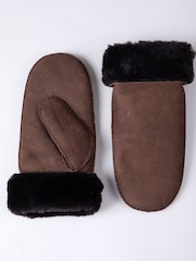 Lakeland Leather Light Brown Ladies Classic Winter Sheepskin Mittens - Image 1 of 6