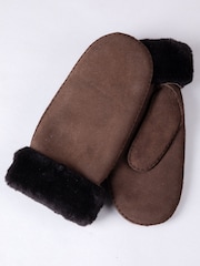 Lakeland Leather Light Brown Ladies Classic Winter Sheepskin Mittens - Image 2 of 6