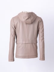 Lakeland Leather Cream Helton Hooded Jacket - Image 4 of 8