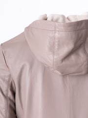 Lakeland Leather Cream Helton Hooded Jacket - Image 7 of 8