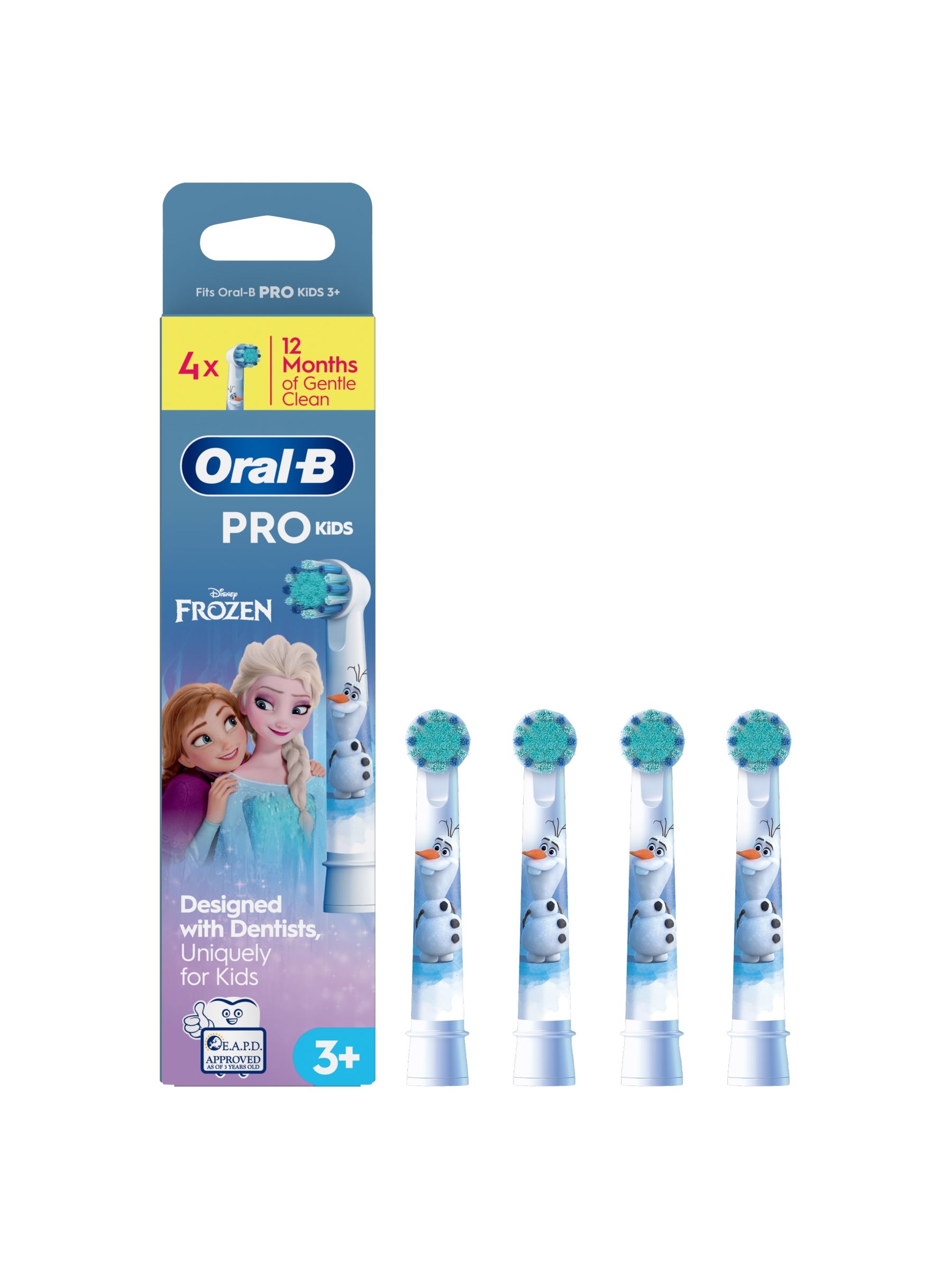 Oral-B Pro Kids 3+ Frozen Replacement Brush Heads - Pack of 4 - Image 14
