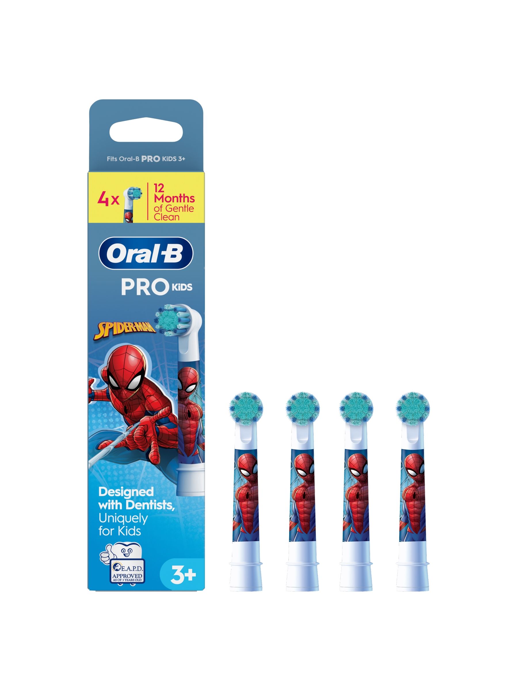Oral-B Pro Kids Marvel Spiderman Electric Toothbrush Heads For Ages 3+, Pack Of 4 - Image 17