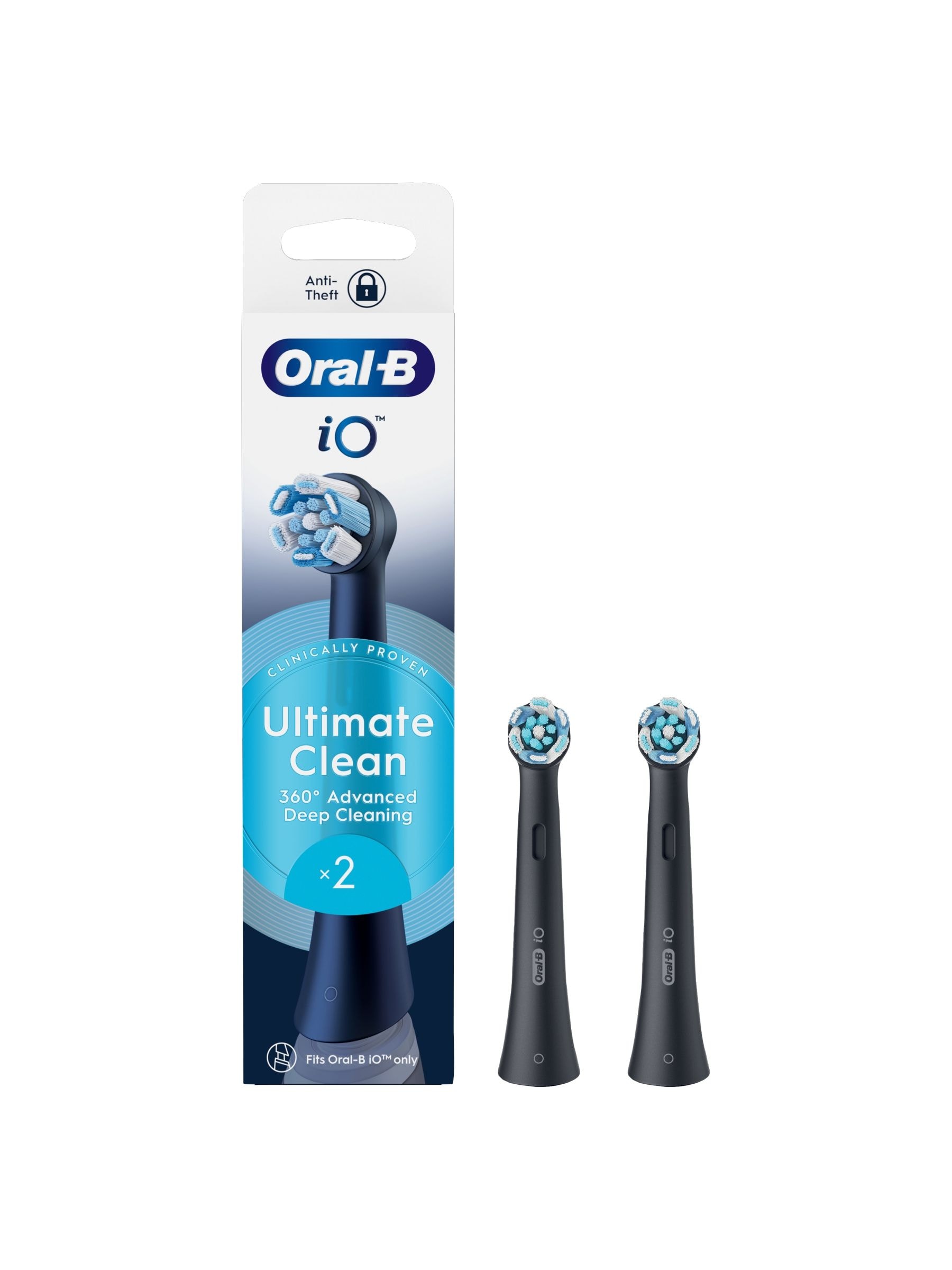 Oral-B iO Ultimate Clean Replacement Brush Heads Black 2 Pack Compatible - Image 15