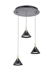 Pacific Lifestyle Black Multi Drop LED Pendant Ceiling Light - Image 6 of 6