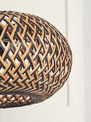 Pacific Lifestyle Black Rattan Pendant Ceiling Light - Image 4 of 6